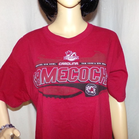 Carolina Gamecocks T-Shirt Capital One Bowl 2014 L Vintage T Unisex - Picture 2 of 4